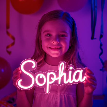 Pink Sophia Led Neon Sign Birthday Party Kids Bedroom Decor | Shineneon