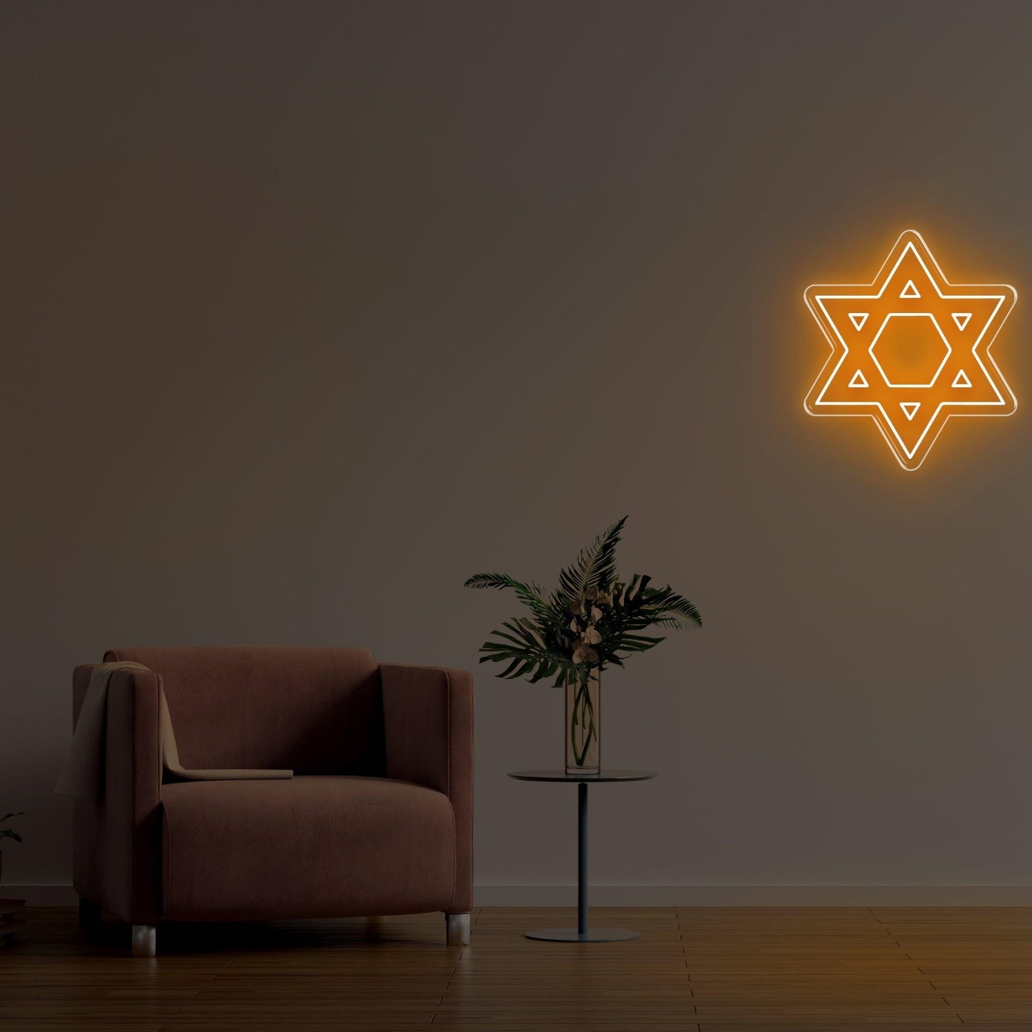 Pink Star Of David Led Neon Sign For Home Decor | Shineneon
