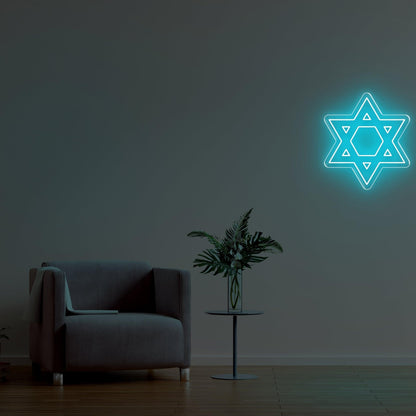 Pink Star Of David Led Neon Sign For Home Decor | Shineneon