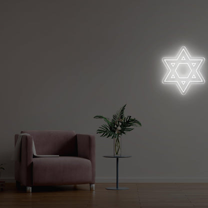 Pink Star Of David Led Neon Sign For Home Decor | Shineneon