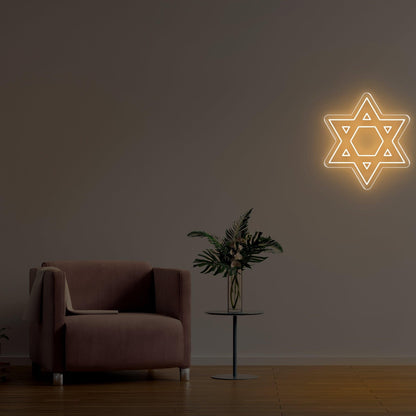 Pink Star Of David Led Neon Sign For Home Decor | Shineneon