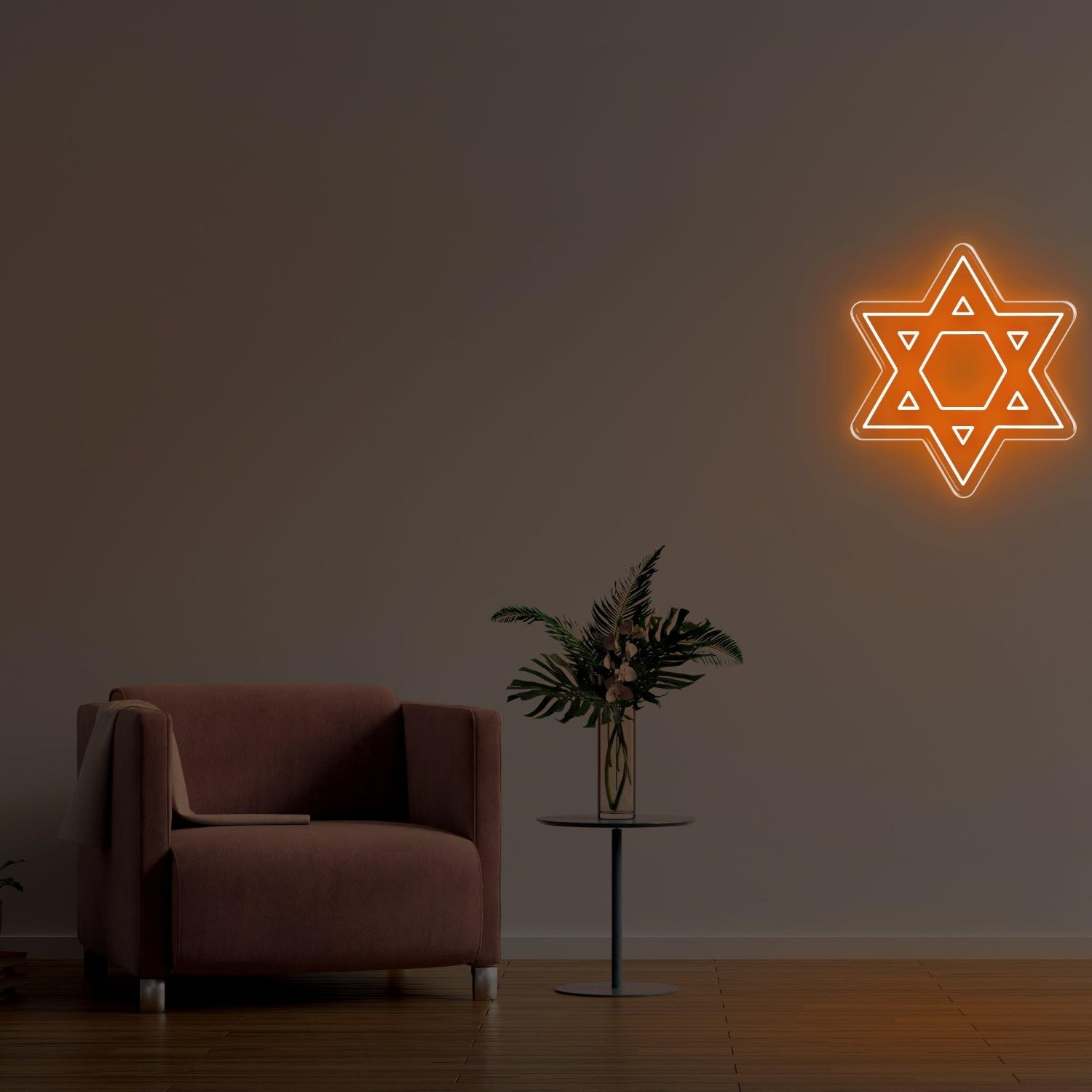 Pink Star Of David Led Neon Sign For Home Decor | Shineneon