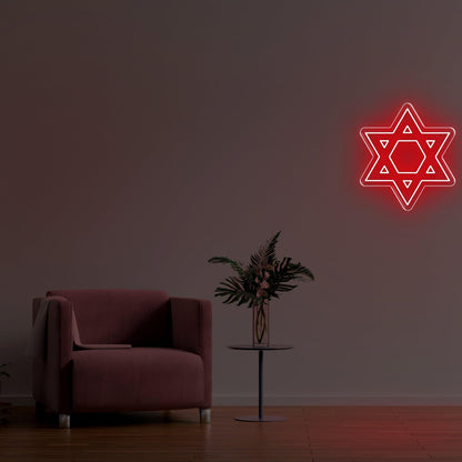 Pink Star Of David Led Neon Sign For Home Decor | Shineneon