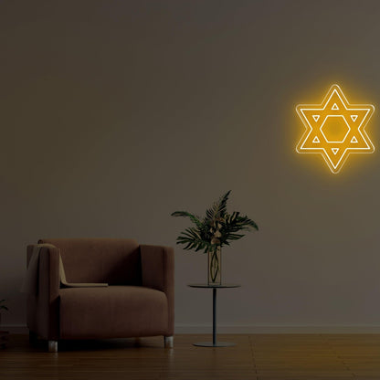 Pink Star Of David Led Neon Sign For Home Decor | Shineneon