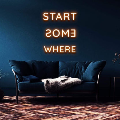 Pink Start Somewhere Led Neon Sign For Modern Home Decor | Shineneon