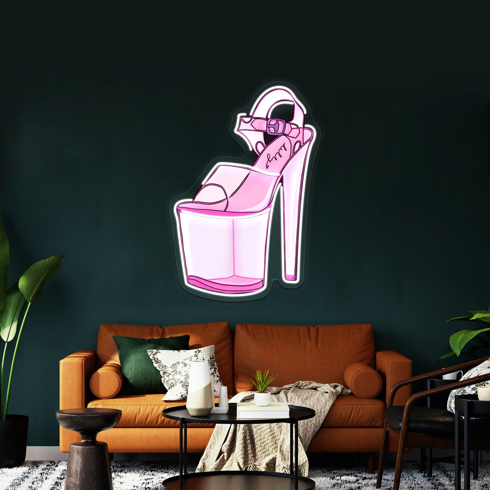 Pink Stripper Heel Artwork Led Neon Signs Custom | Shineneon