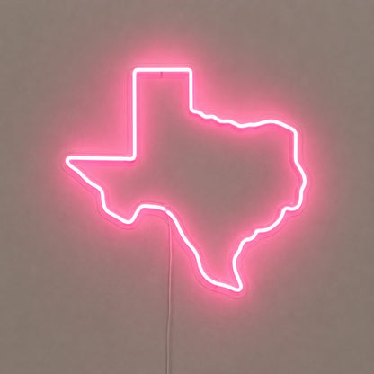 Pink Texas State Neon Sign LED Neon Sign main product image