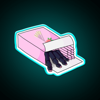 Pink Toe Tarantula Hiding As Pocky Sticks Snack Food Led Neon Sign Rgb Color - Shineneon
