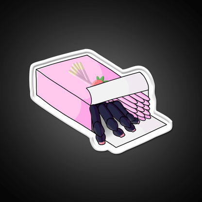 Pink Toe Tarantula Hiding As Pocky Sticks Snack Food Led Neon Sign Rgb Color - Shineneon