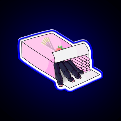 Pink Toe Tarantula Hiding As Pocky Sticks Snack Food Led Neon Sign Rgb Color - Shineneon