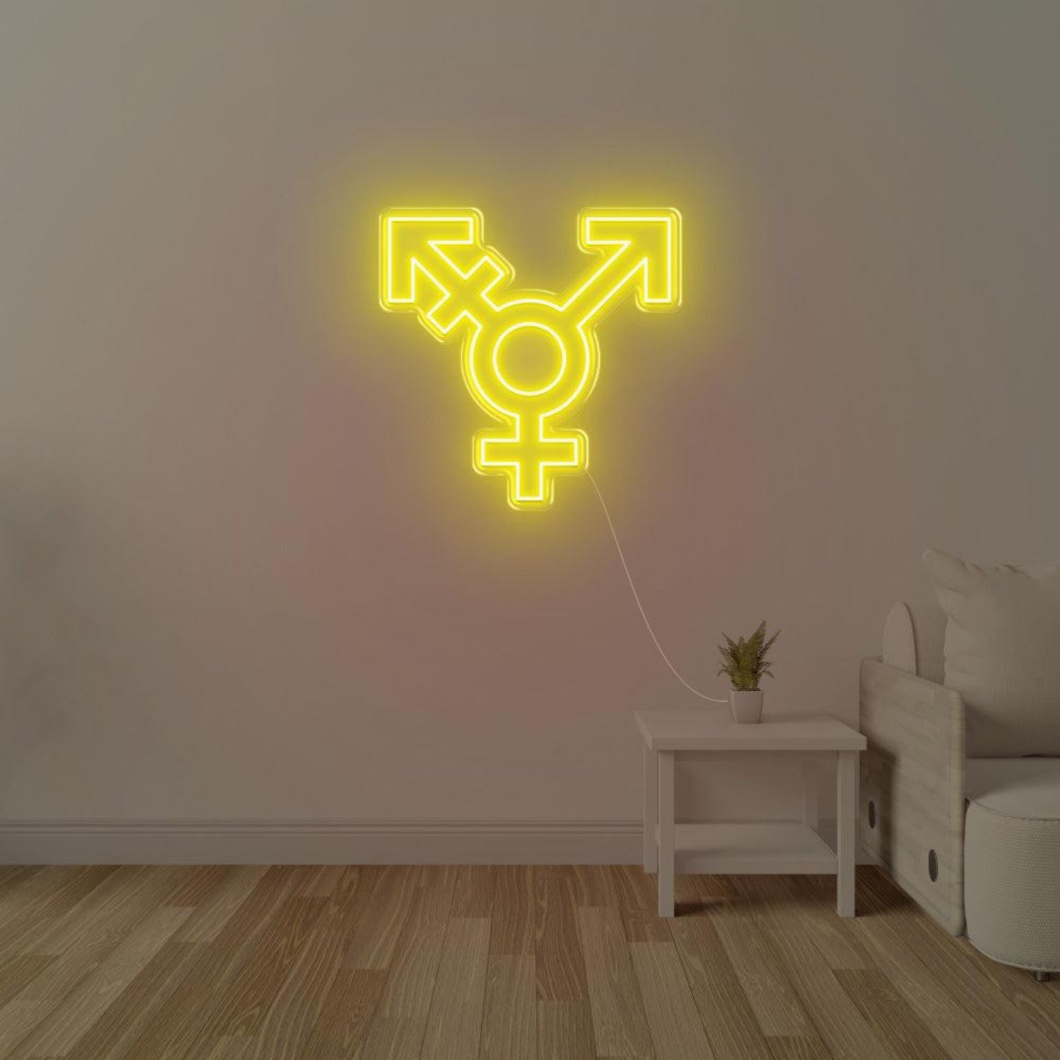 Pink Transgender Symbol Led Neon Sign For Modern Indoor Wall Decor | Shineneon