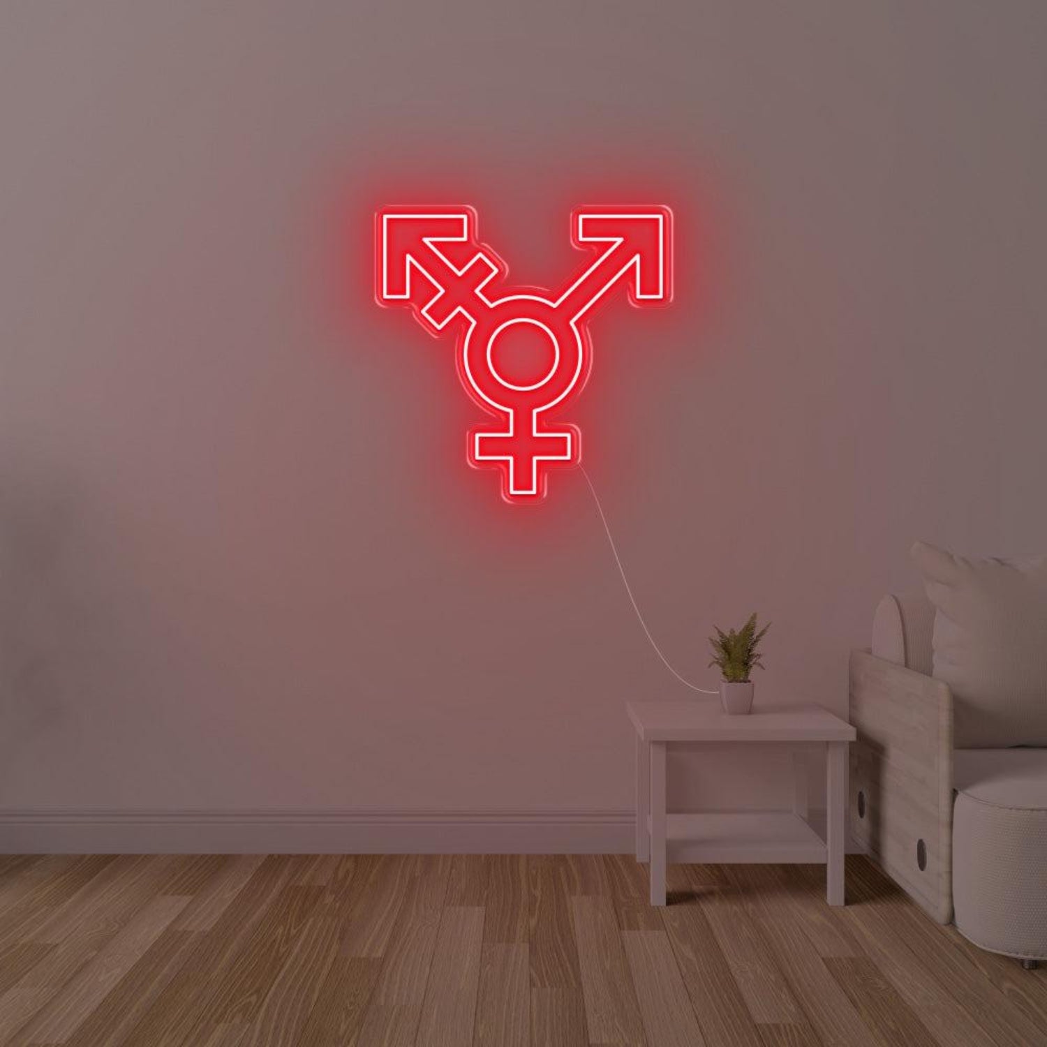 Pink Transgender Symbol Led Neon Sign For Modern Indoor Wall Decor | Shineneon