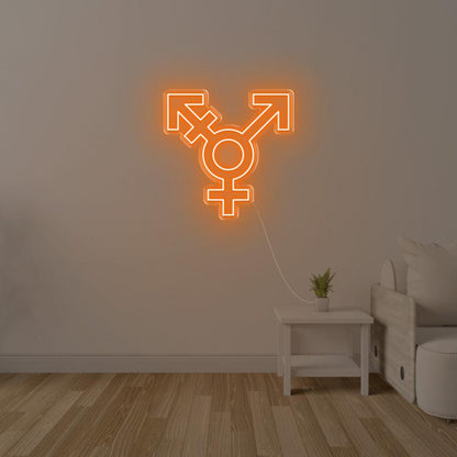Pink Transgender Symbol Led Neon Sign For Modern Indoor Wall Decor | Shineneon