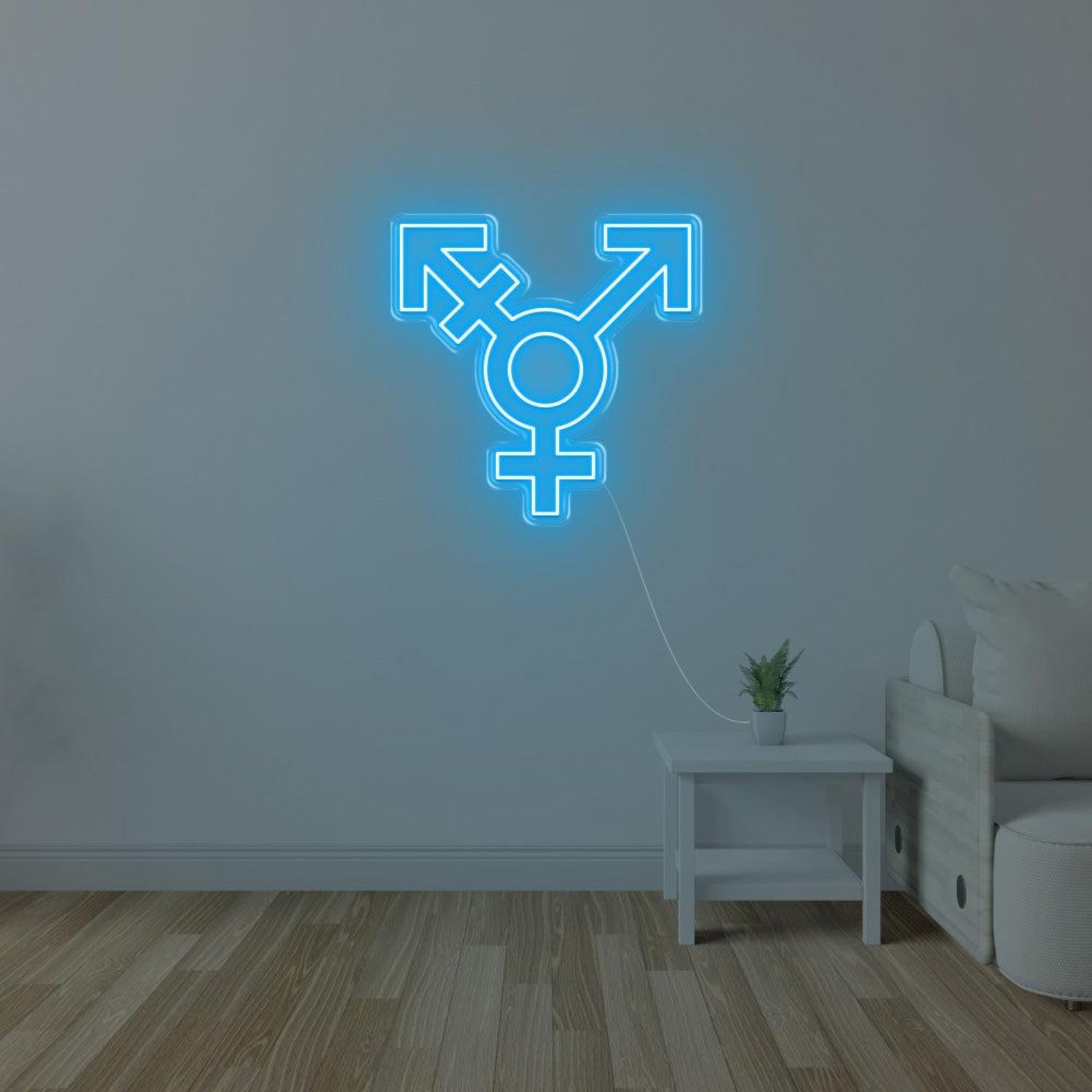 Pink Transgender Symbol Led Neon Sign For Modern Indoor Wall Decor | Shineneon