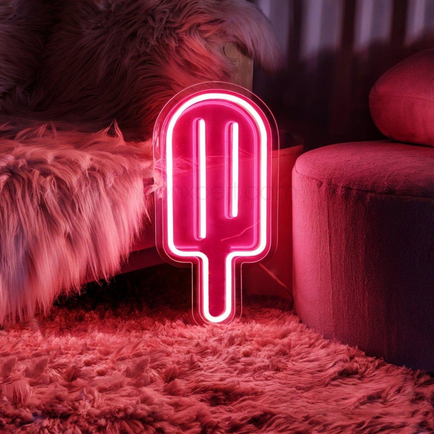 Pink White Popsicle Led Neon Sign For Home Living Room Bedroom Wall Decor | Shineneon