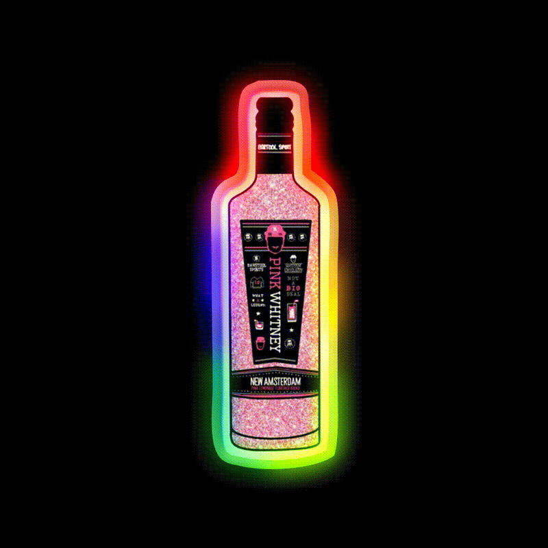 Pink Whitney Glitter Beer Bar Decor Led Neon Sign Rgb Color - LED neon sign close-up detail