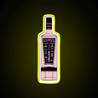 Pink Whitney Whiskey Drink Bar Led Neon Sign Rgb Color - Custom LED neon sign front view