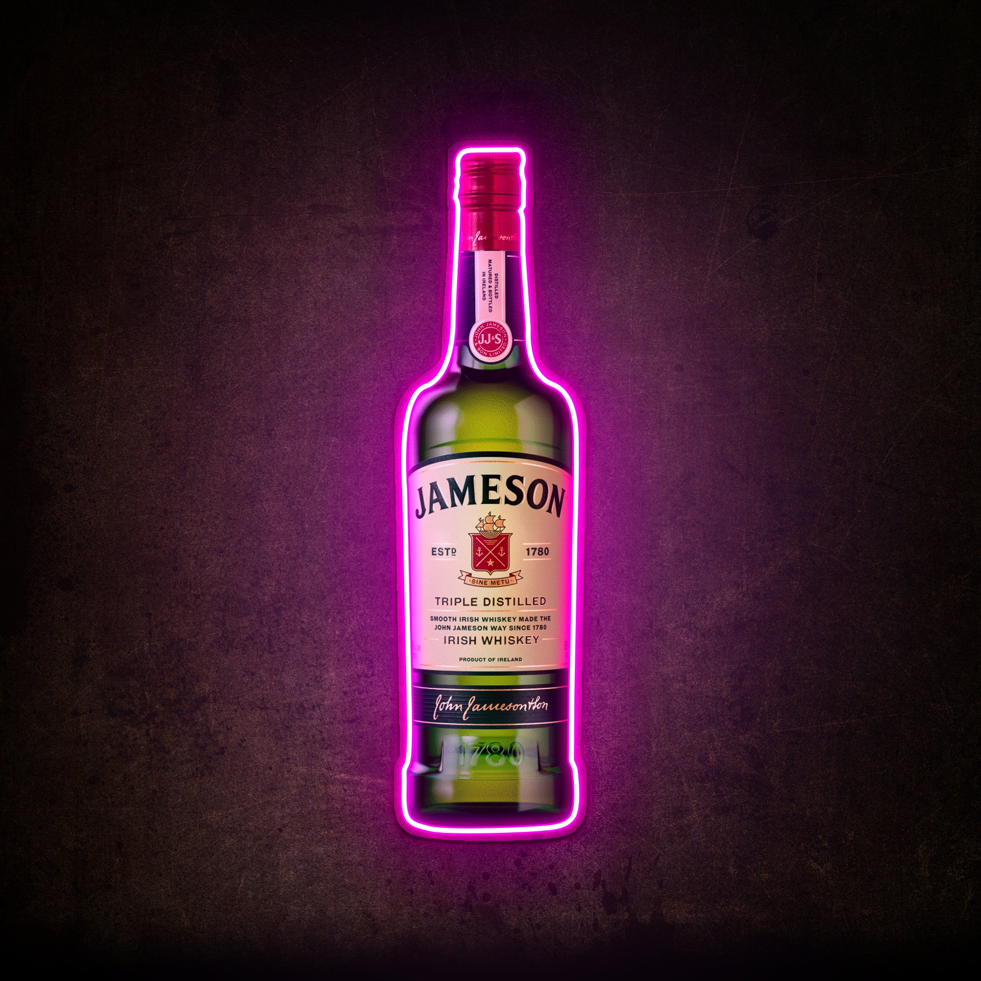 Jameson Whiskey USB LED Neon Sign Bar Decor Man Cave Home Wall Art
