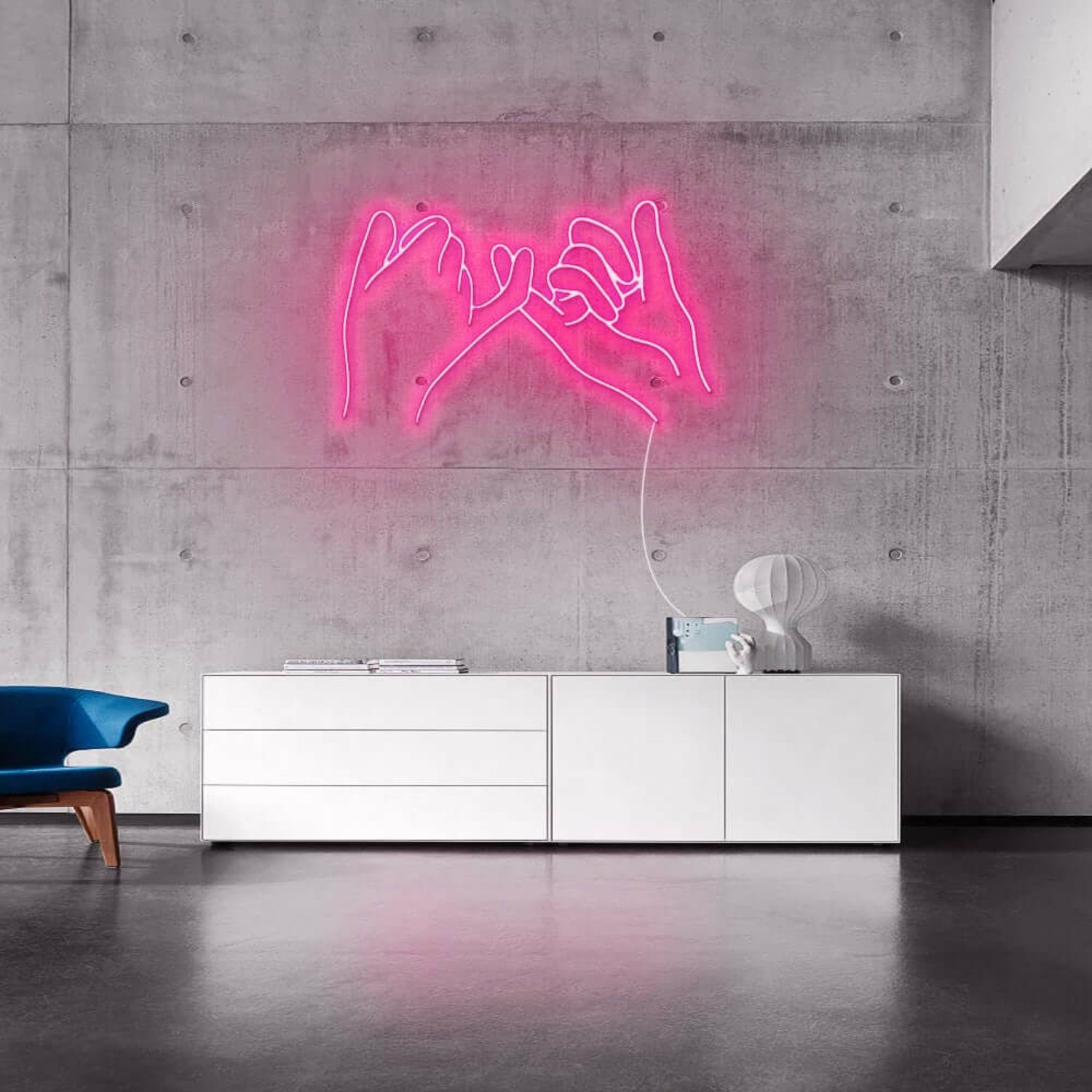 Pinky Finger Promise Neon Sign For Friendship And Positive Spaces | Shineneon