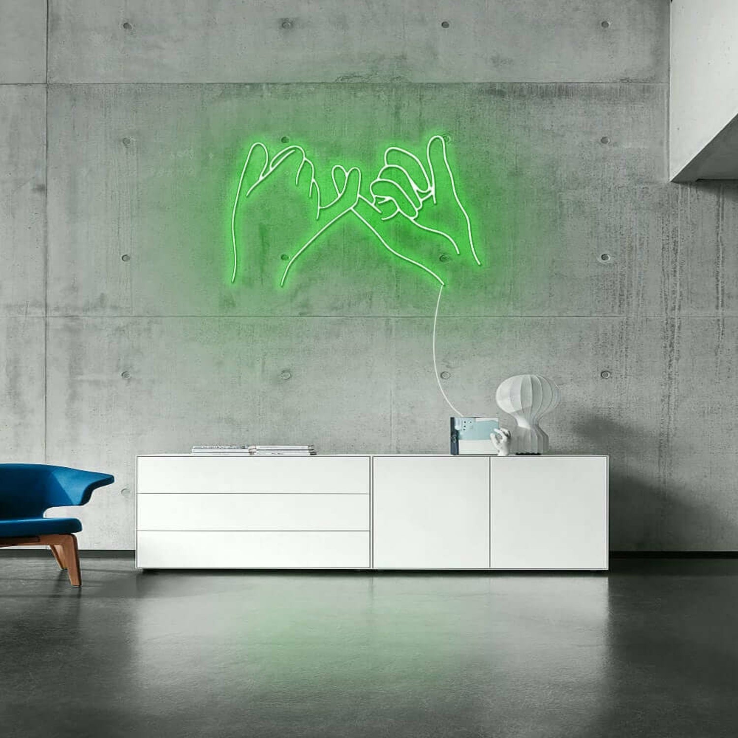 Pinky Finger Promise Neon Sign For Friendship And Positive Spaces | Shineneon