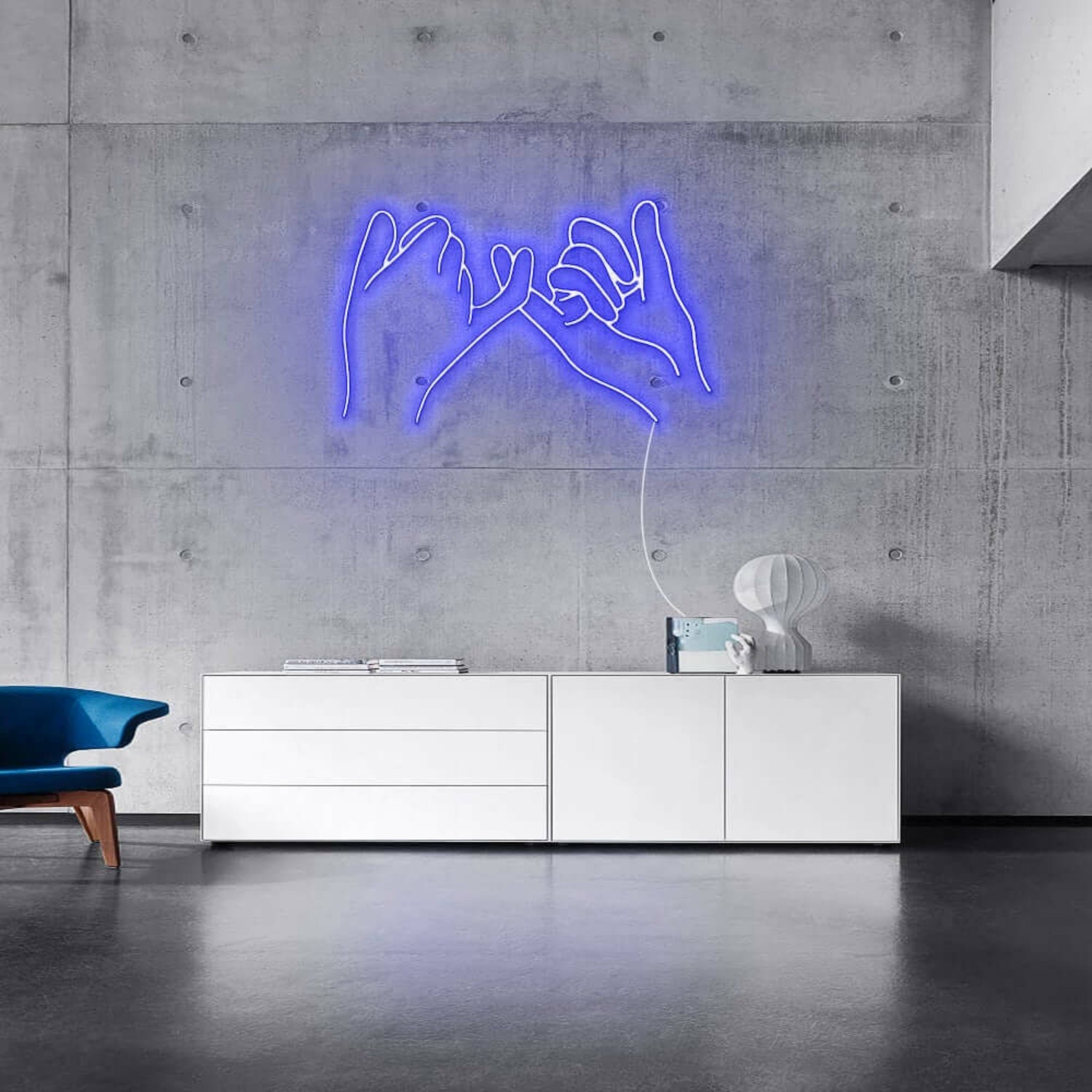 Pinky Finger Promise Neon Sign For Friendship And Positive Spaces | Shineneon