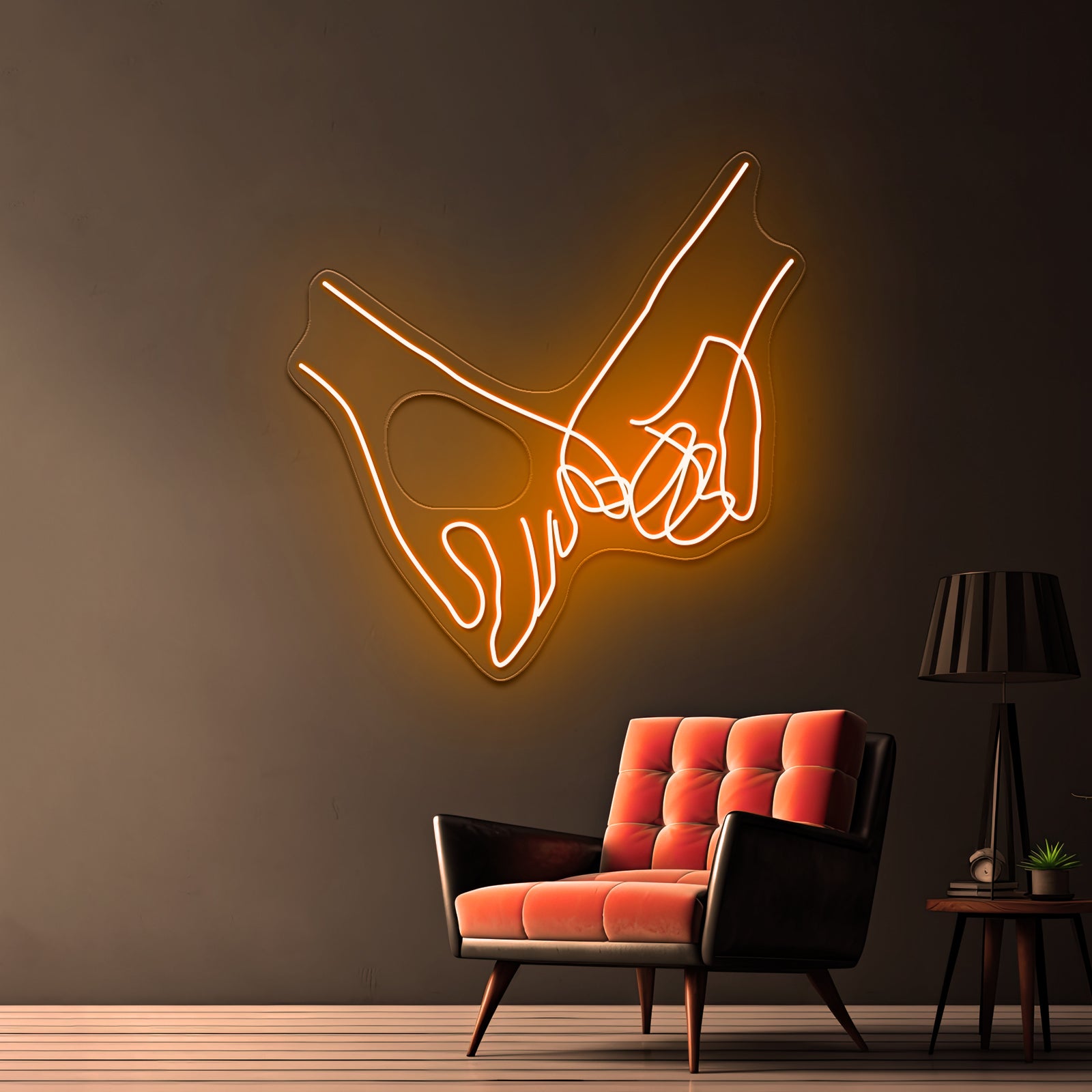 Pinky Swear Line Art Wall Artwork Neon Signs | Shineneon