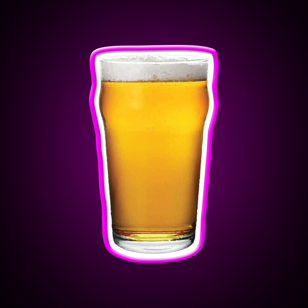 Pint Beer Glass Beer Bar Decor Led Neon Sign Rgb Color - Neon sign mounted on wall in room