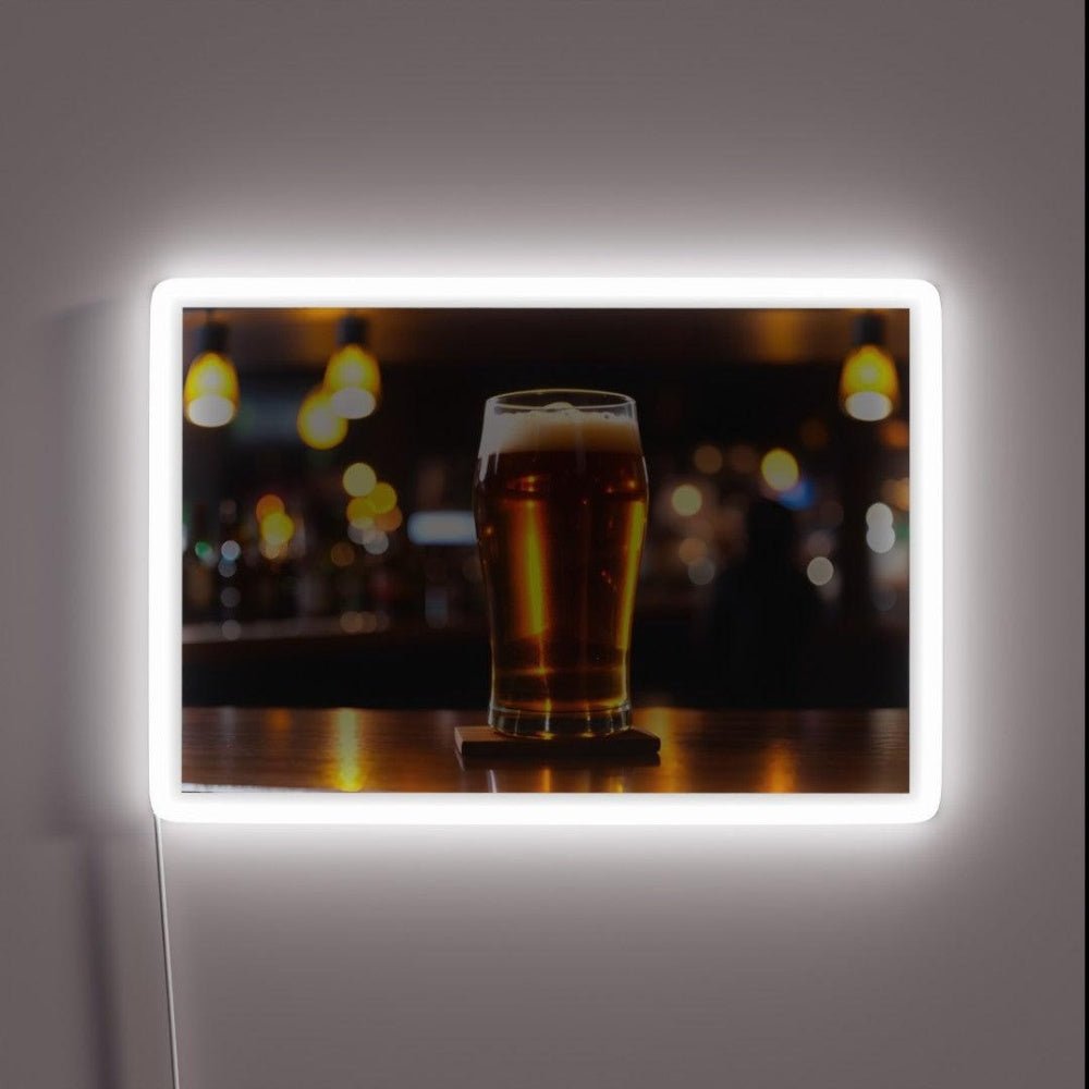 Pint Of Beer At Bar Rgb Led Neon Sign - Shineneon