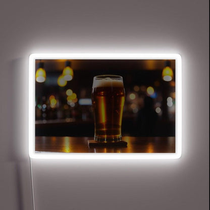 Pint Of Beer At Bar Rgb Led Neon Sign - Shineneon