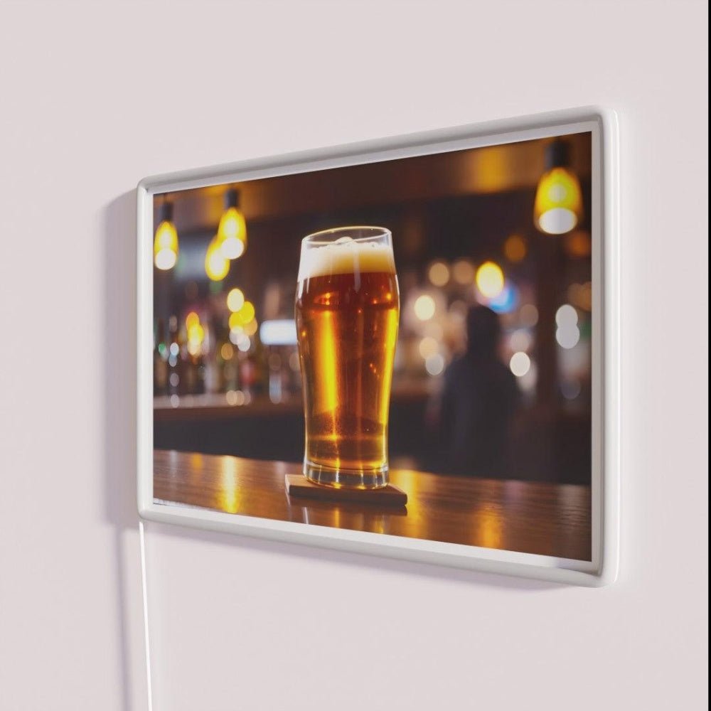 Pint Of Beer At Bar Rgb Led Neon Sign - Shineneon