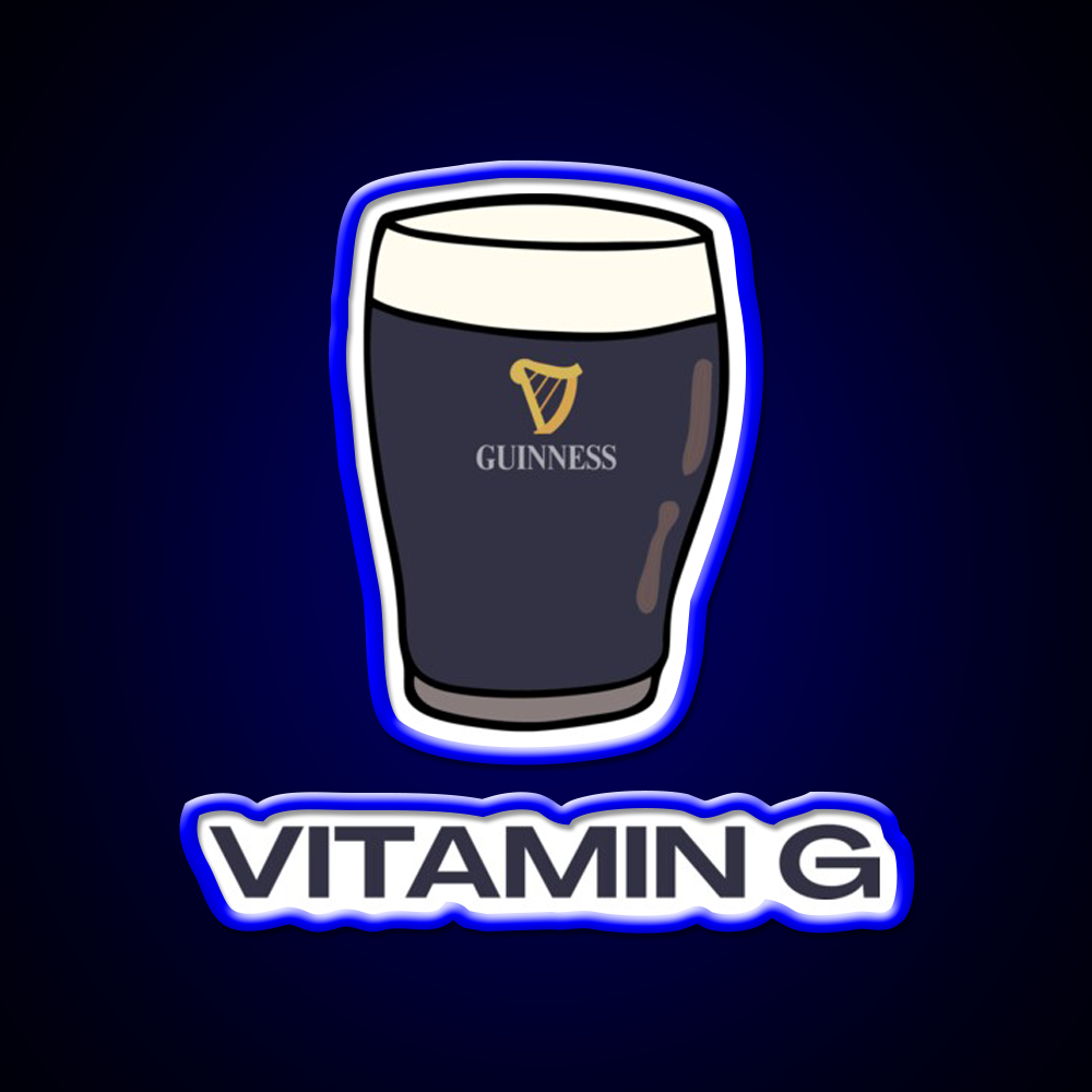 Pint Of Guiness Vitamin G Split The G Beer Bar Decor Led Neon Sign Rgb Color - LED neon sign view 5