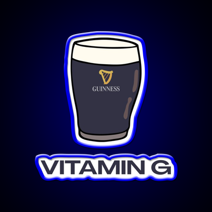 Pint Of Guiness Vitamin G Split The G Beer Bar Decor Led Neon Sign Rgb Color - LED neon sign view 5