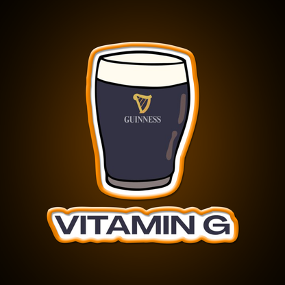 Pint Of Guiness Vitamin G Split The G Beer Bar Decor Led Neon Sign Rgb Color - LED neon sign view 6