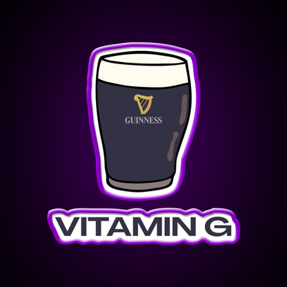 Pint Of Guiness Vitamin G Split The G Beer Bar Decor Led Neon Sign Rgb Color - LED neon sign view 9