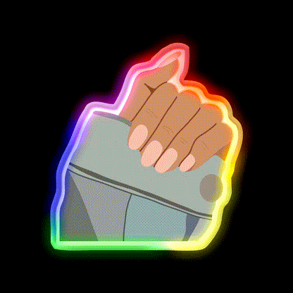 Pinterest Aesthetic Nail Salon Led Neon Sign Rgb Color - LED neon sign close-up detail