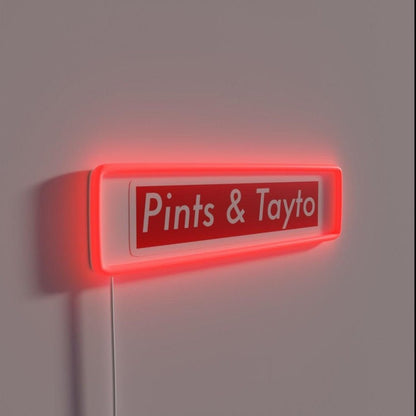 Pints And Tattoo Logo Rgb Led Neon Sign - Shineneon