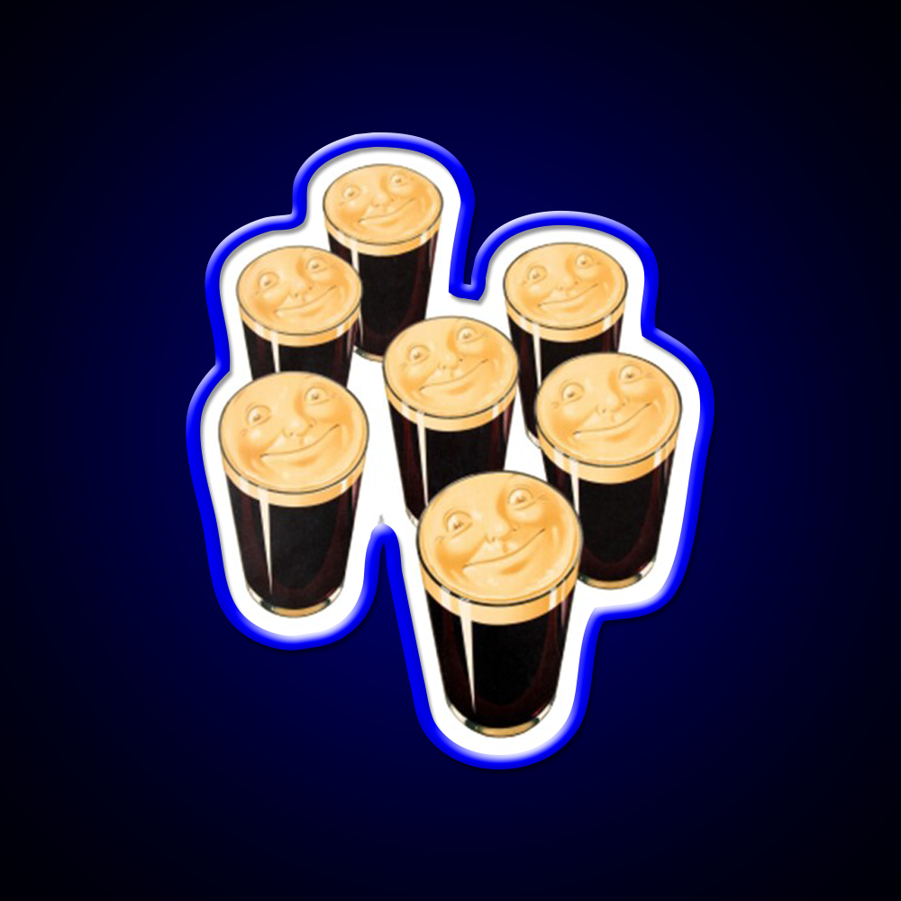 Pints Of Guinness Beer Bar Decor Led Neon Sign Rgb Color - LED neon sign view 5