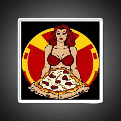 Pinup Pizza Fast Food Led Neon Sign For Burger Place Rgb Color - Shineneon