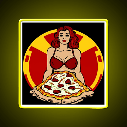 Pinup Pizza Fast Food Led Neon Sign For Burger Place Rgb Color - Shineneon