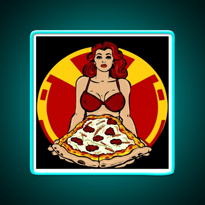 Pinup Pizza Fast Food Led Neon Sign For Burger Place Rgb Color - Shineneon