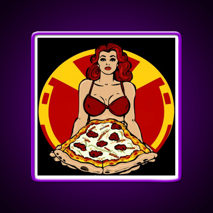 Pinup Pizza Fast Food Led Neon Sign For Burger Place Rgb Color - Shineneon