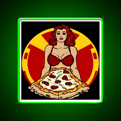 Pinup Pizza Fast Food Led Neon Sign For Burger Place Rgb Color - Shineneon