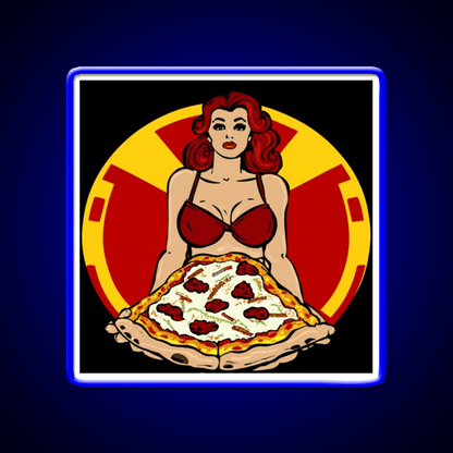 Pinup Pizza Fast Food Led Neon Sign For Burger Place Rgb Color - Shineneon