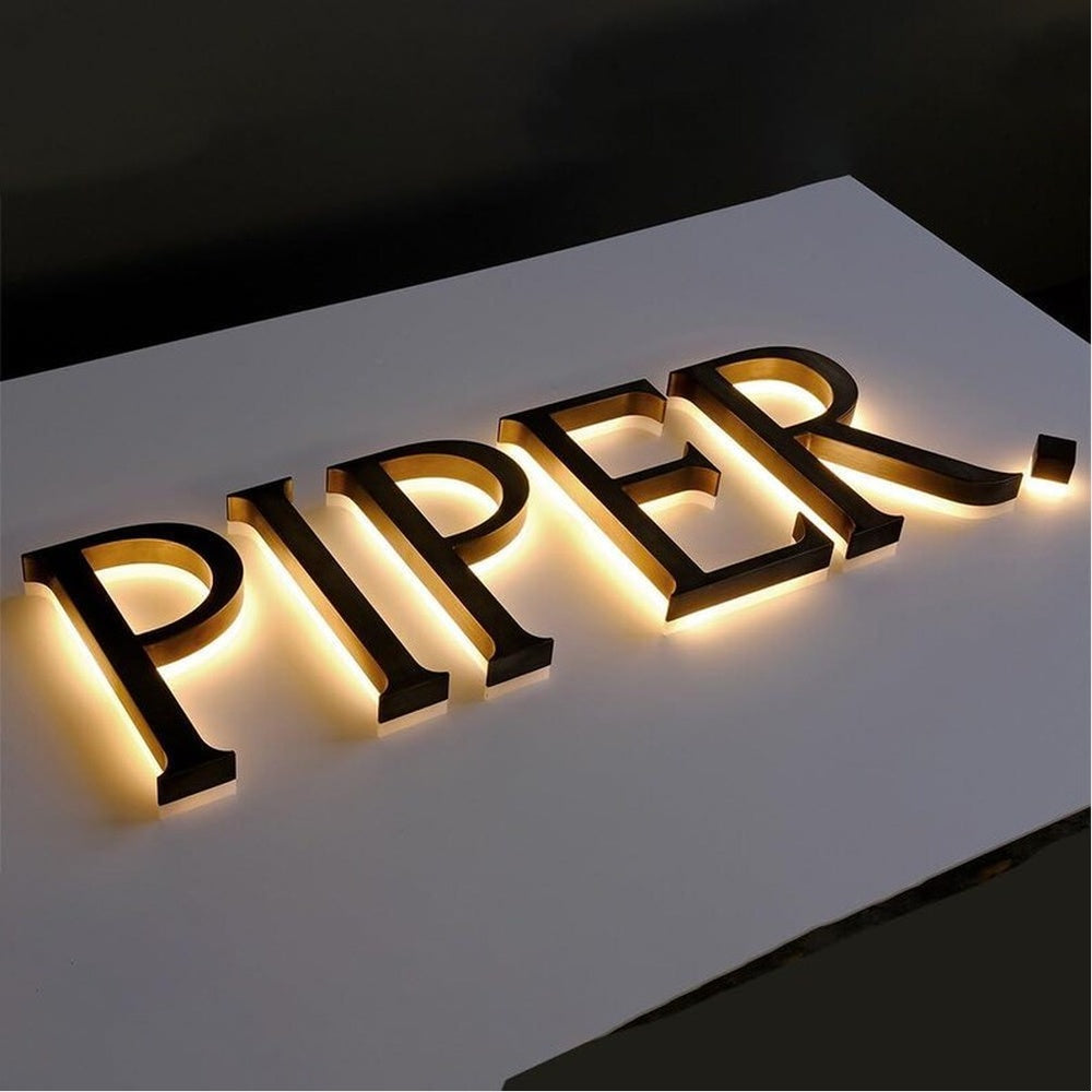 Piper 3D Backlit Channel Letters Led Light Sign