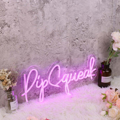Pipsqueak Pink Led Neon Sign For Fun And Whimsical Decor | Shineneon