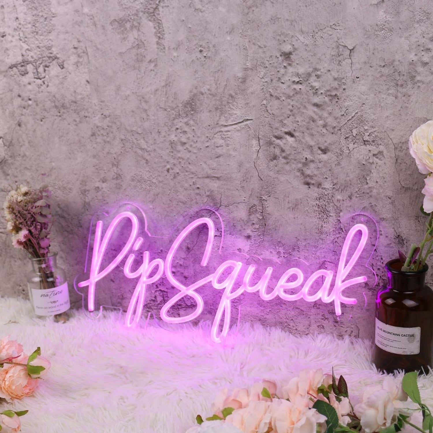 Pipsqueak Pink Led Neon Sign For Fun And Whimsical Decor | Shineneon