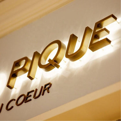 Pique 3D Backlit Channel Letters Led Light Sign - Shineneon