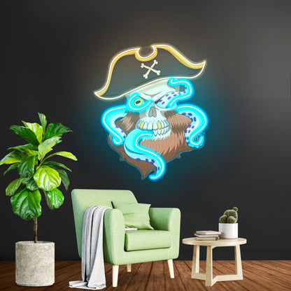 Pirate Captain Skull Led Neon Sign Light Custom Led Signs