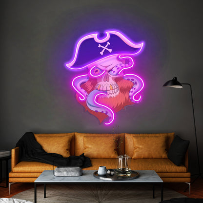 Pirate Captain Skull Led Neon Sign Light Custom Led Signs