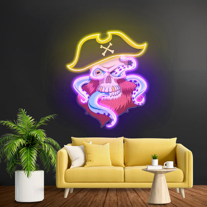 Pirate Captain Skull Led Neon Sign Light Custom Led Signs